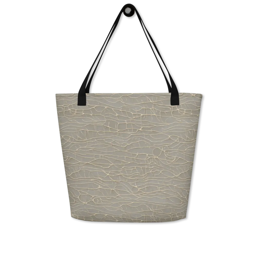 Ivory Vein on Large Tote Bag W/ Pocket — Front