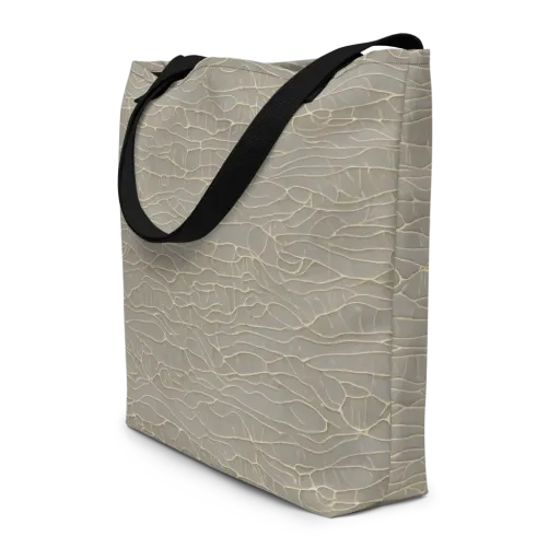 Ivory Vein on a Large Tote Bag W/ Pocket