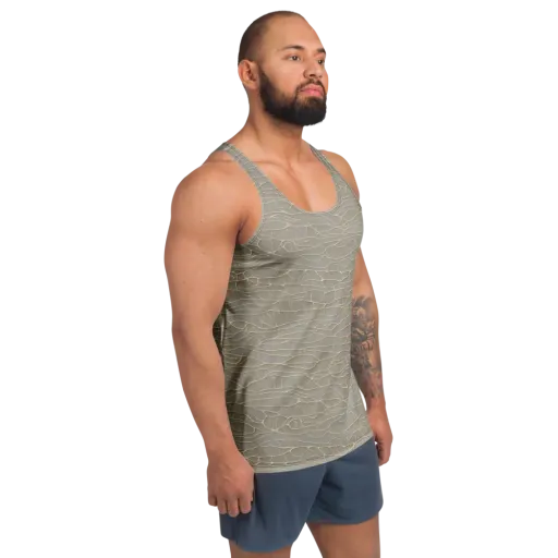 Ivory Vein on a Men's Tank Top
