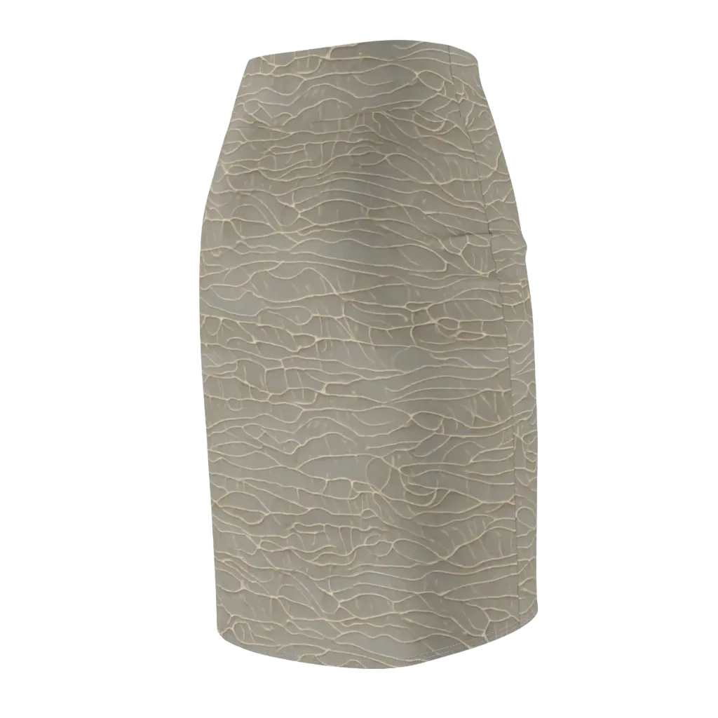 Ivory Vein on Pencil Skirt — Back Side