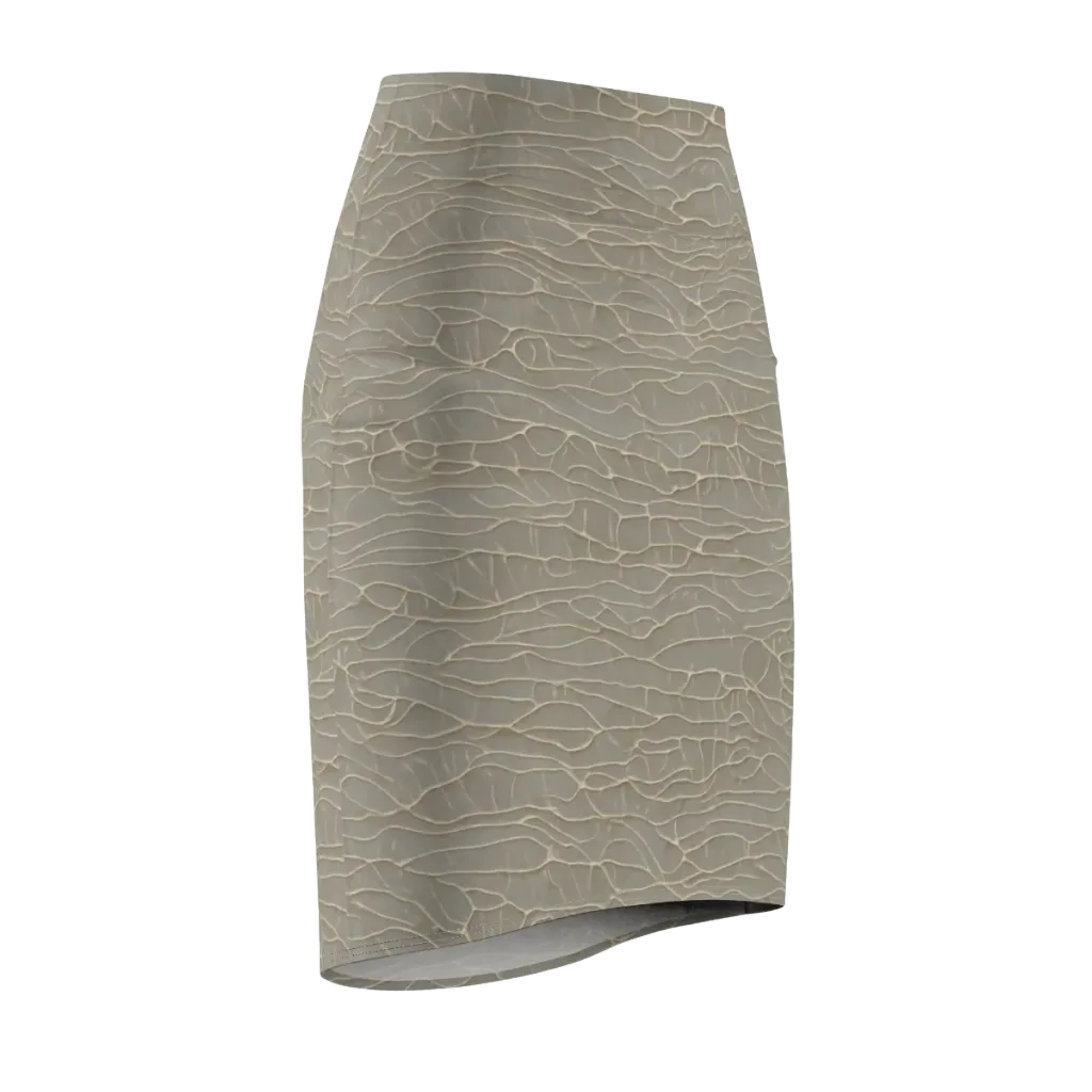 Ivory Vein on Pencil Skirt — Front Side