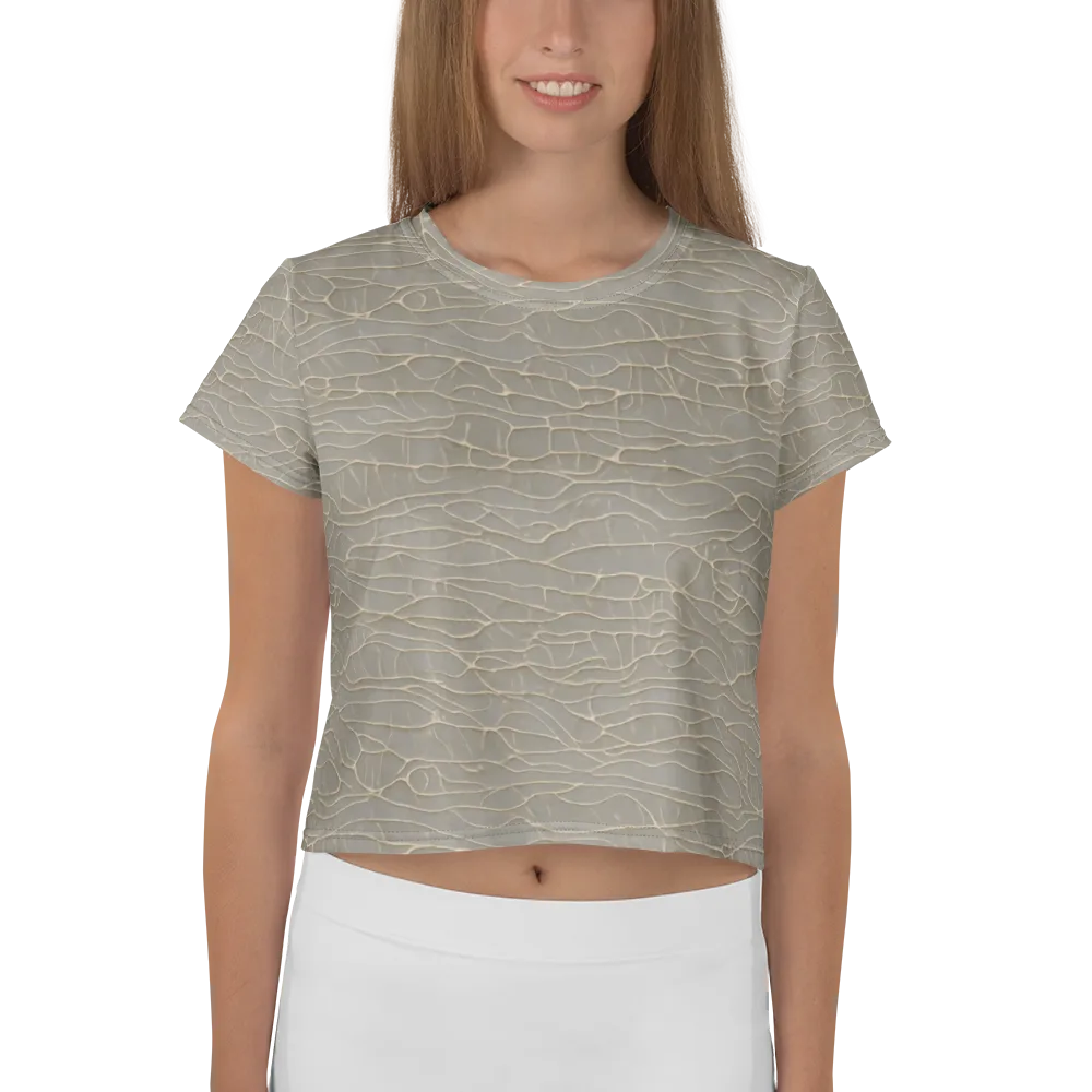 Ivory Vein on Crop Tee — Front