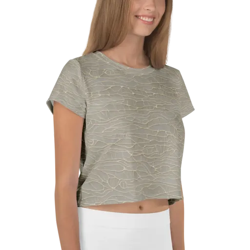 Ivory Vein on a Crop Tee