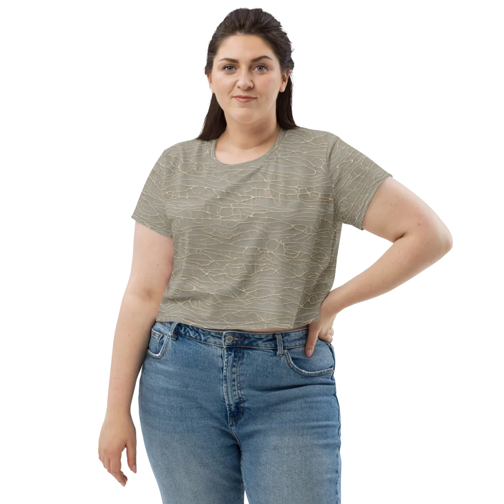 Ivory Vein on Crop Tee — Front