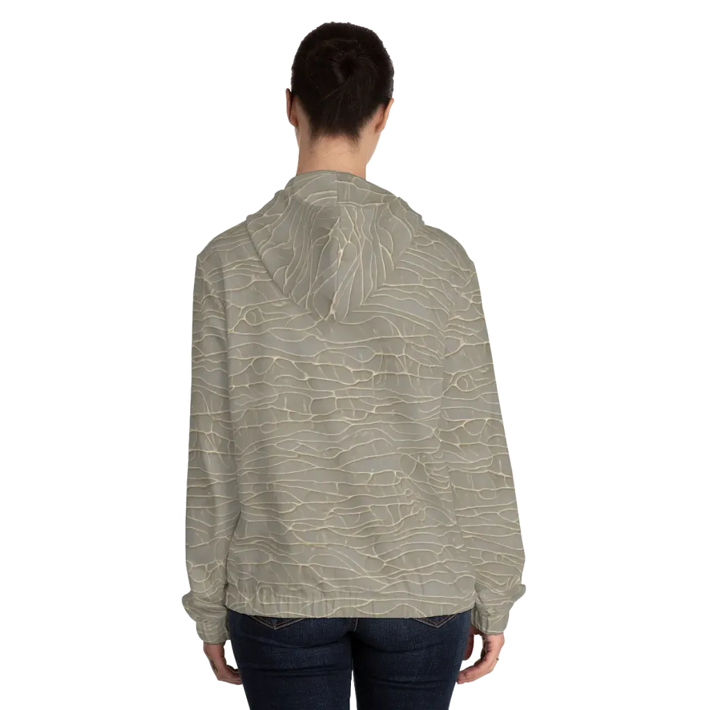 Ivory Vein on Women's Full-Zip Hoodie — Back On Person