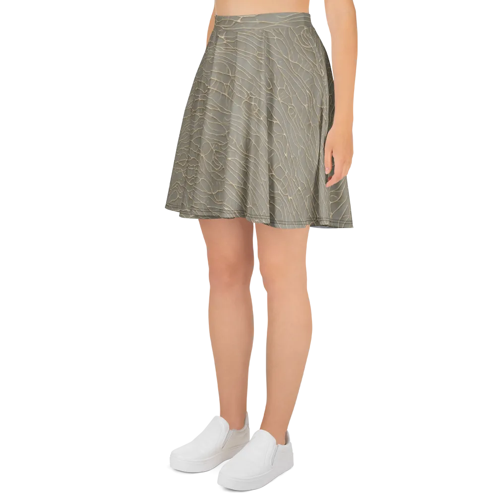 Ivory Vein on Skater Skirt — Left