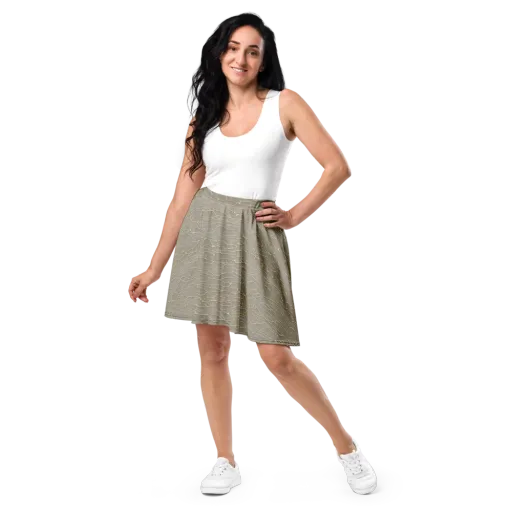 Ivory Vein on a Skater Skirt