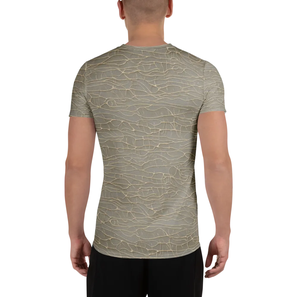 Ivory Vein on Men's Athletic T-Shirt — Back