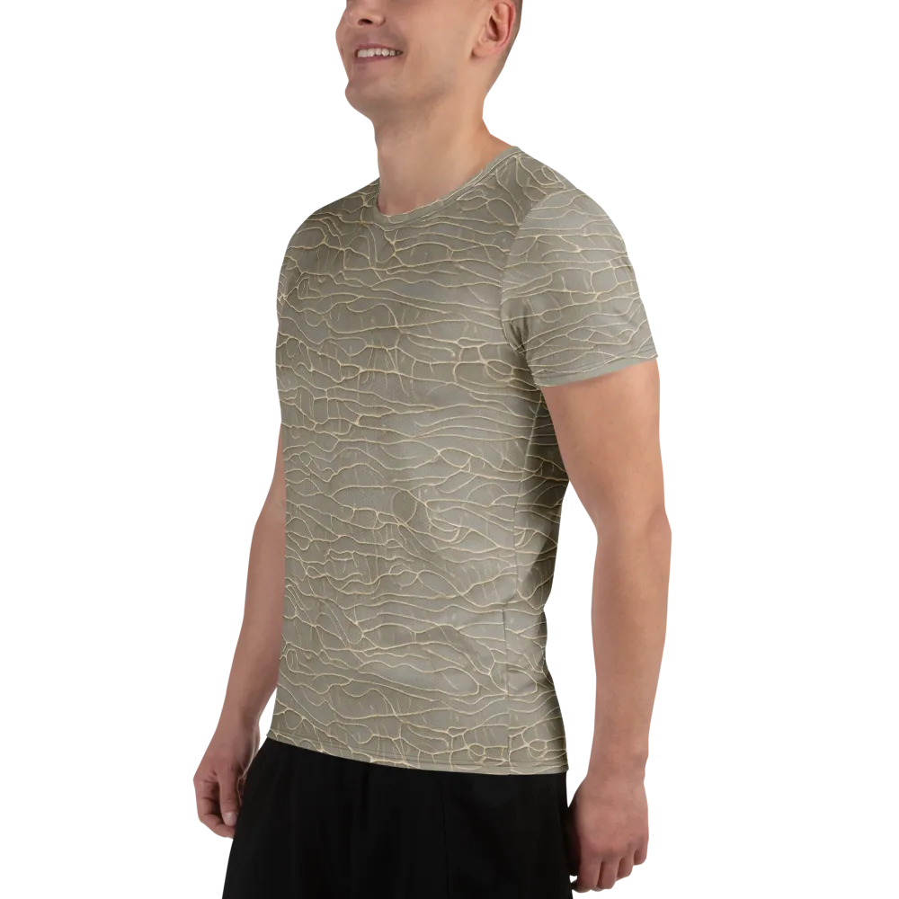 Ivory Vein on Men's Athletic T-Shirt — Left