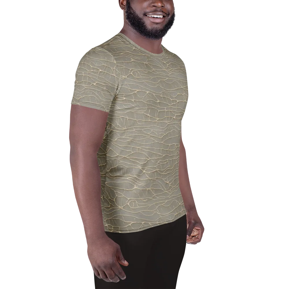 Ivory Vein on Men's Athletic T-Shirt — Right