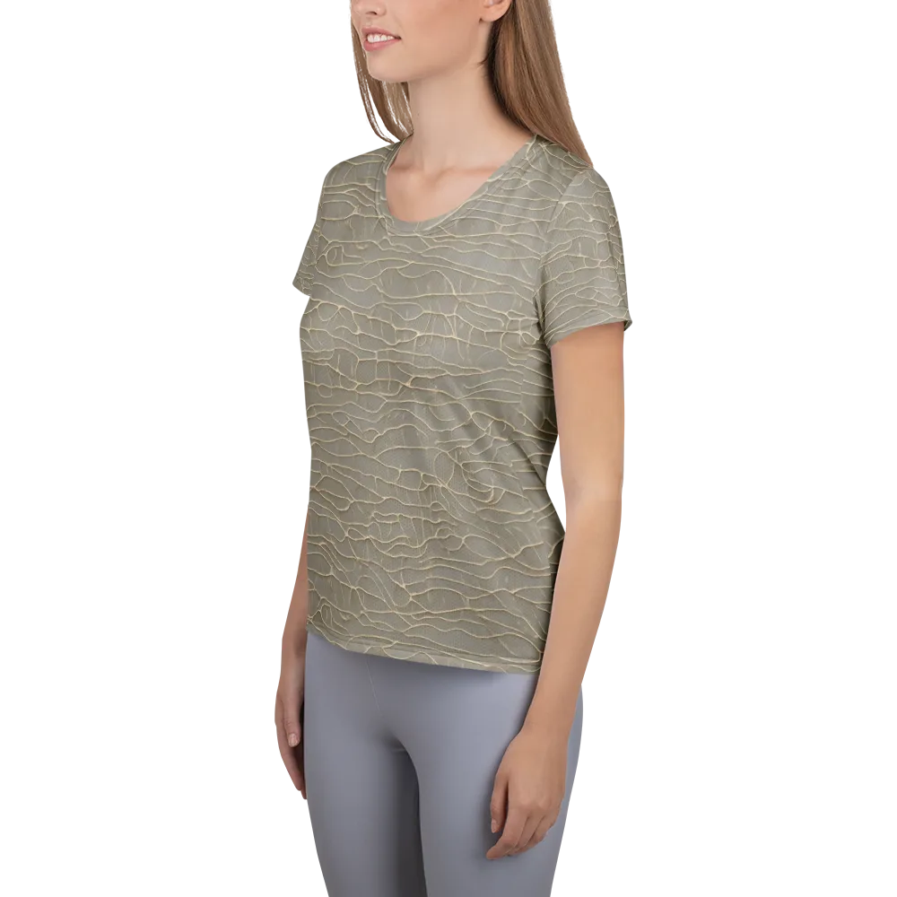 Ivory Vein on Women's Athletic T-Shirt — Left
