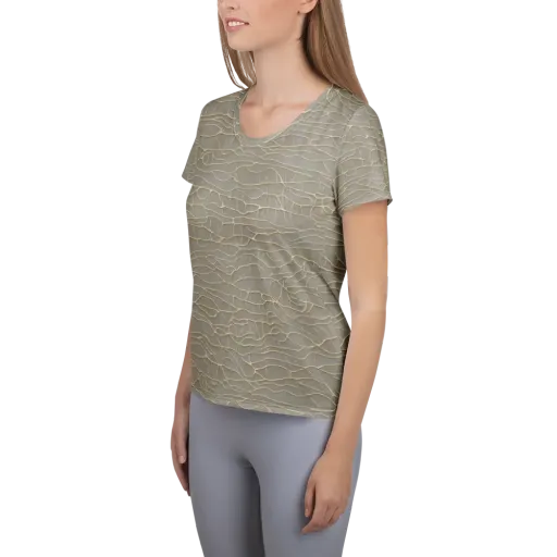 Ivory Vein on a Women's Athletic T-Shirt