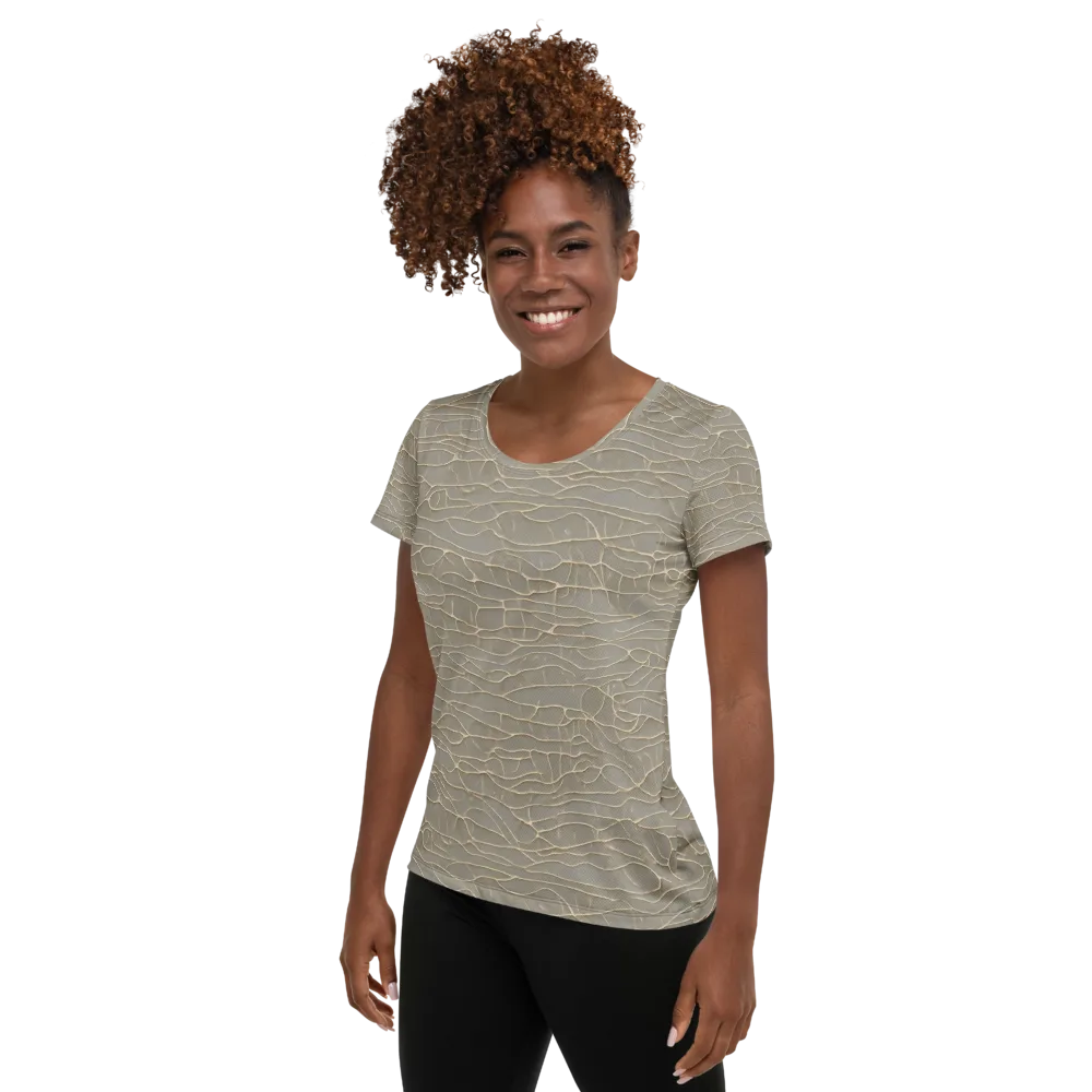Ivory Vein on Women's Athletic T-Shirt — Left