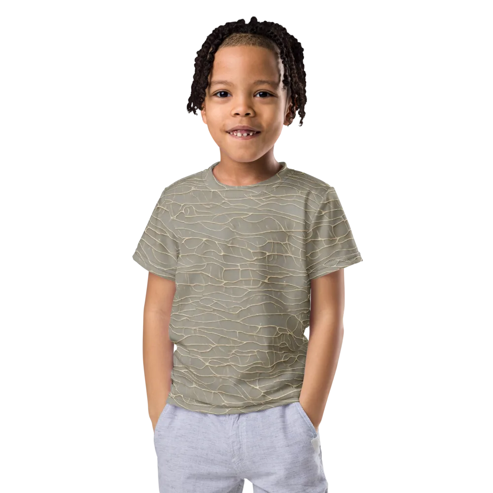 Ivory Vein on Kids Crew Neck T-Shirt — Front