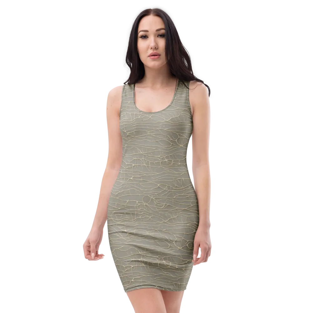 Ivory Vein on Bodycon Dress — Front