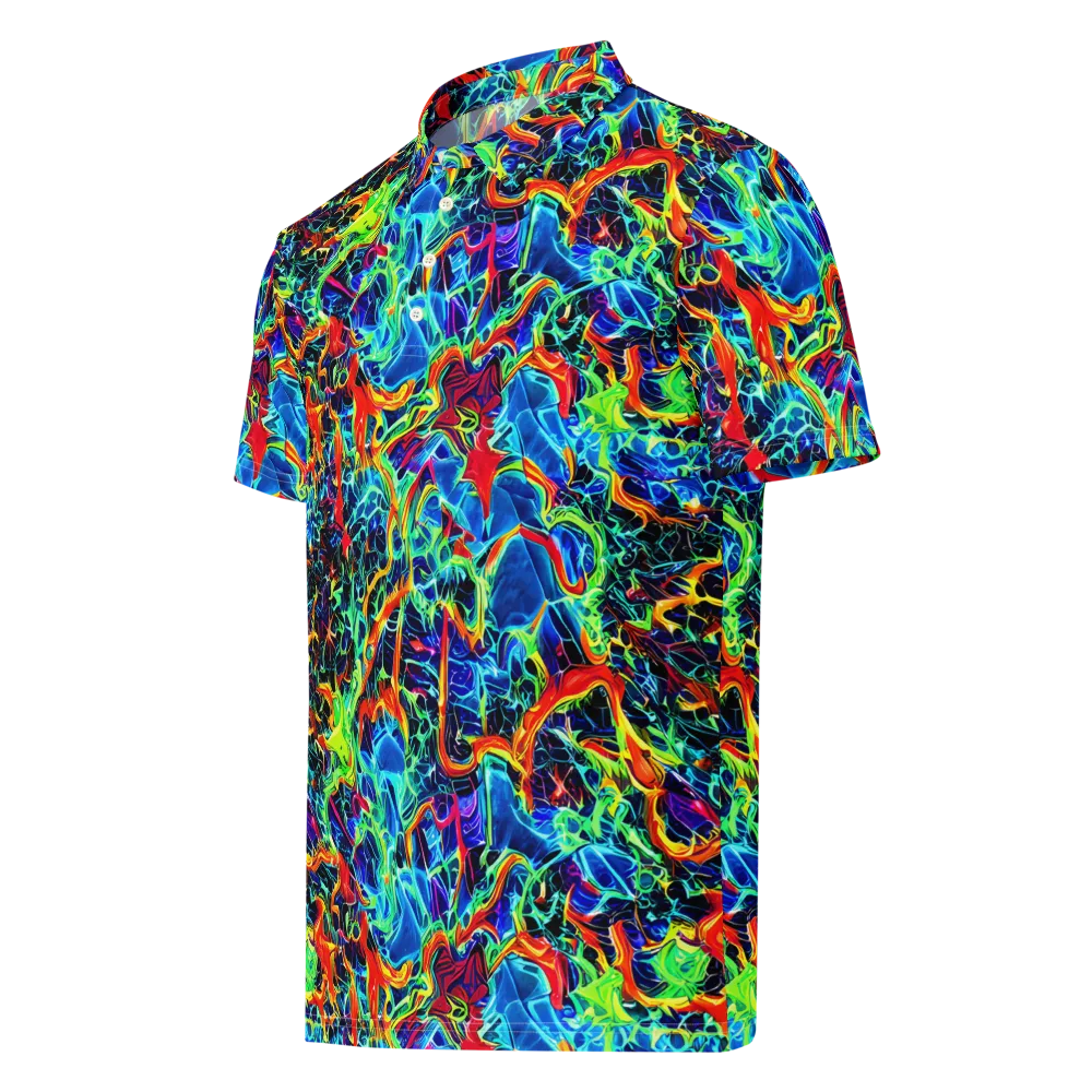 Prismfire on Men's Slim Fit Polo Shirt — Left Front