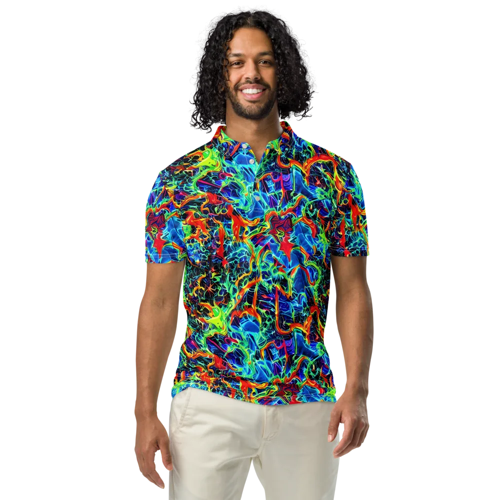 Prismfire on Men's Slim Fit Polo Shirt — Front