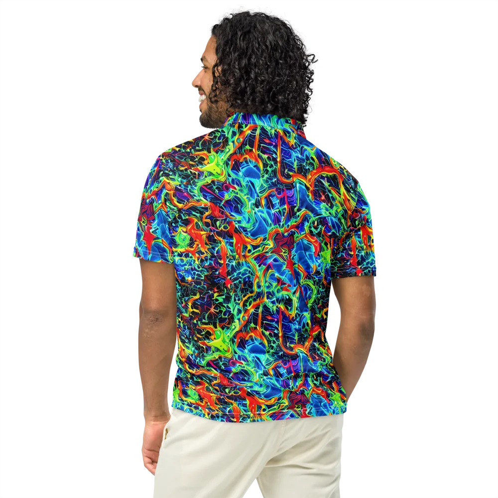 Prismfire on Men's Slim Fit Polo Shirt — Back