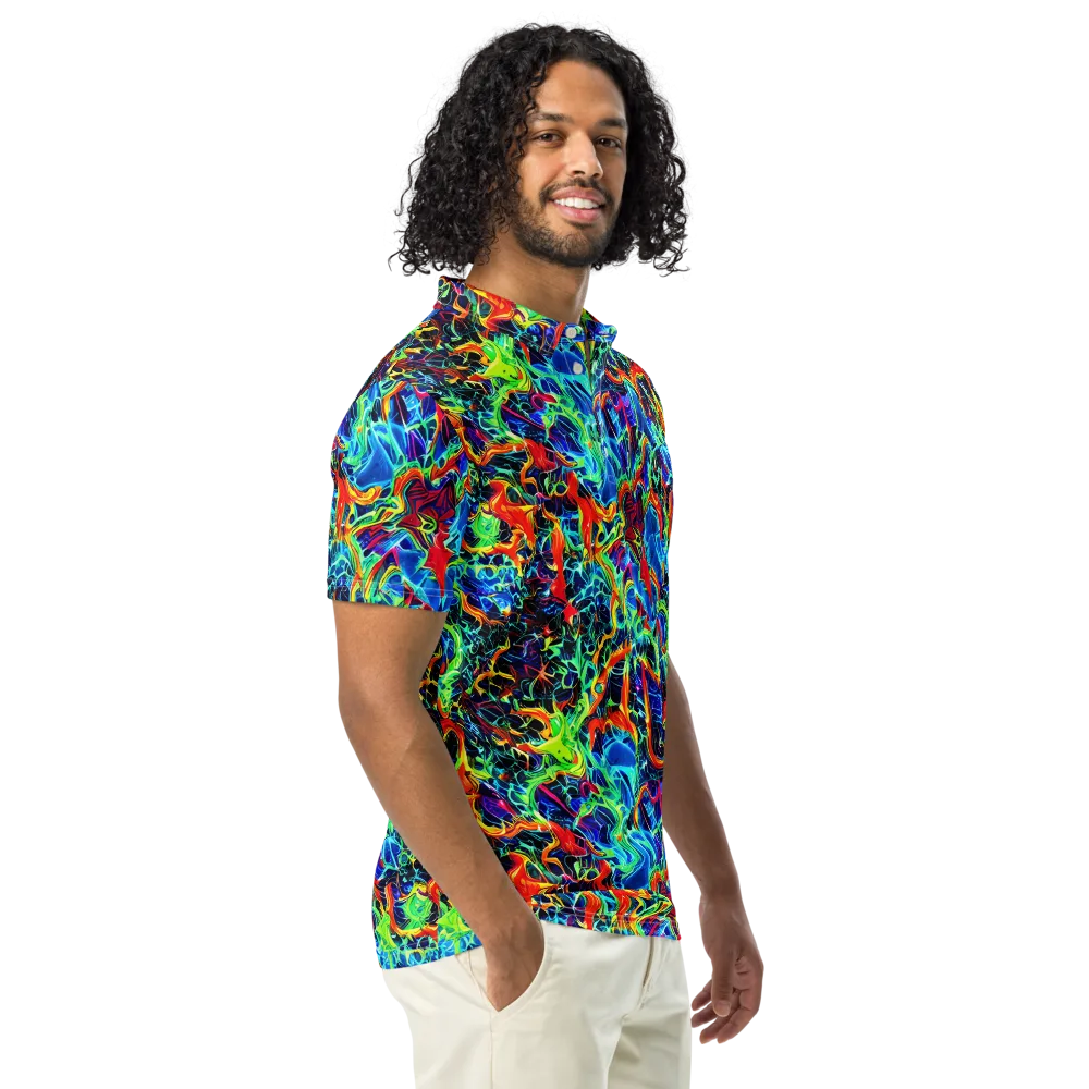 Prismfire on Men's Slim Fit Polo Shirt — Right Front
