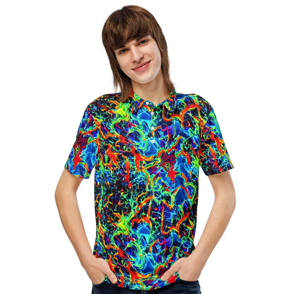 Prismfire on Men's Slim Fit Polo Shirt — Front
