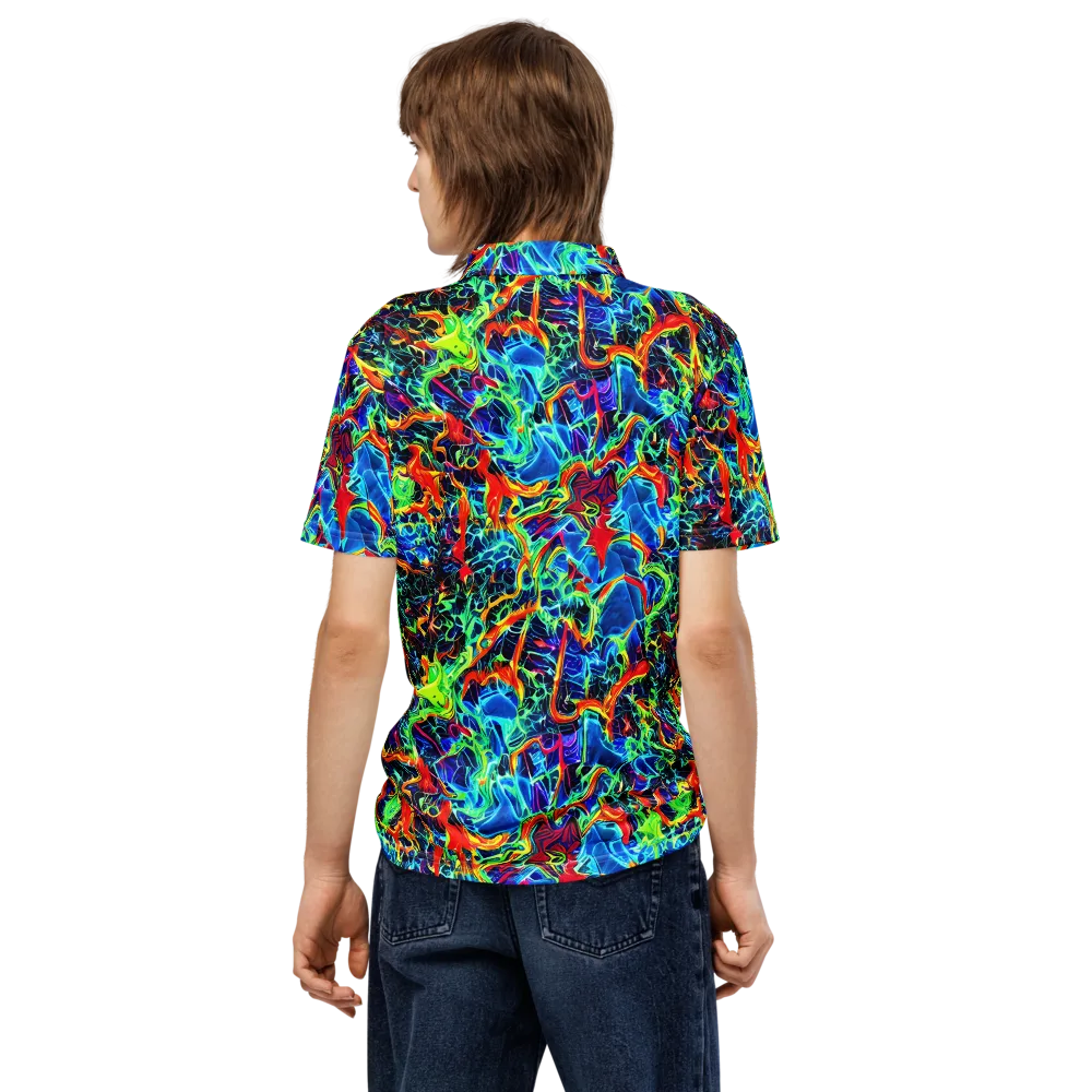 Prismfire on Men's Slim Fit Polo Shirt — Back