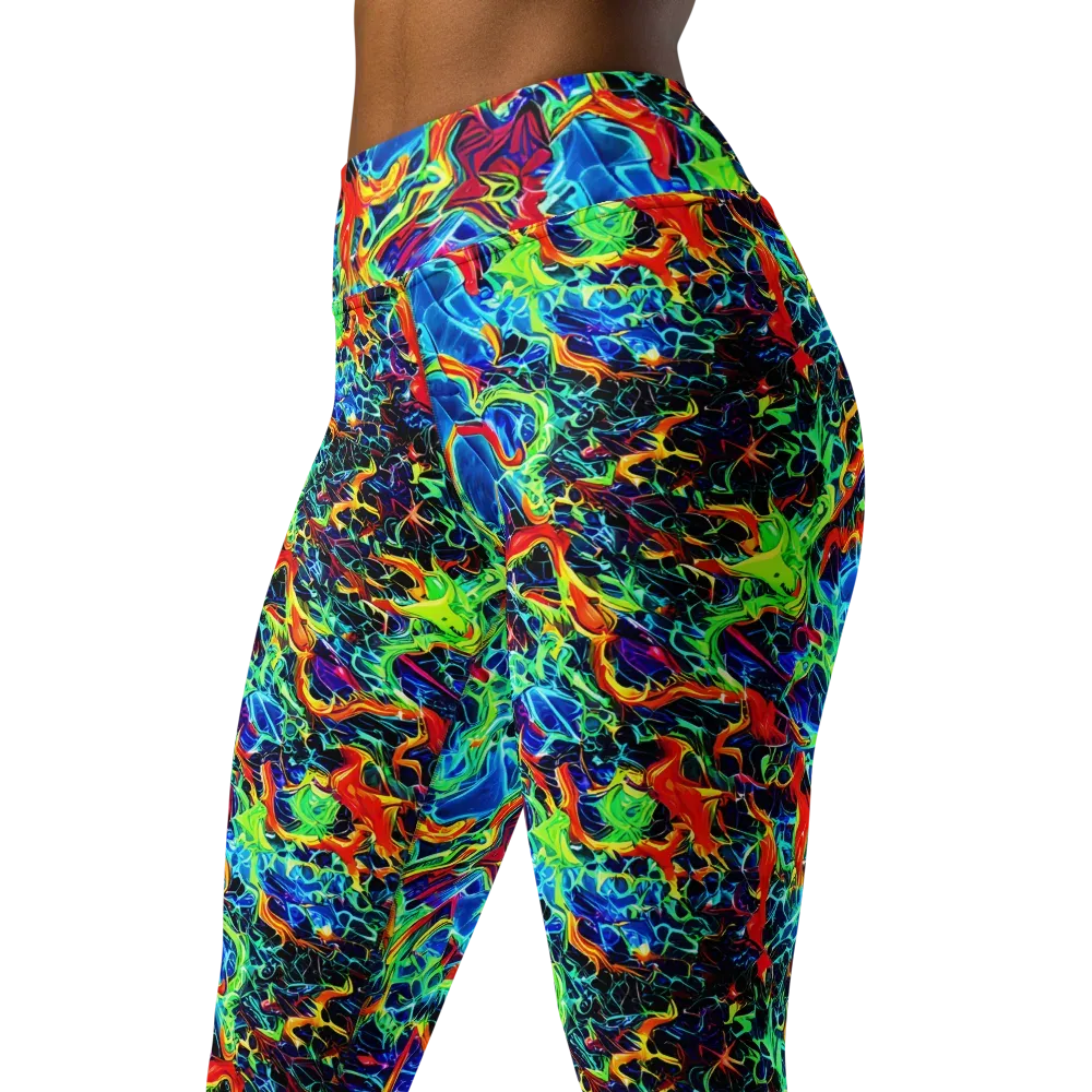 Prismfire on Yoga Leggings — Left Front