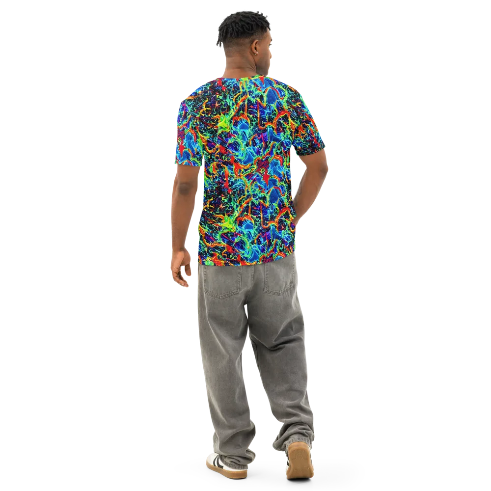 Prismfire on Men's Cotton Crew Neck T-Shirt — Back