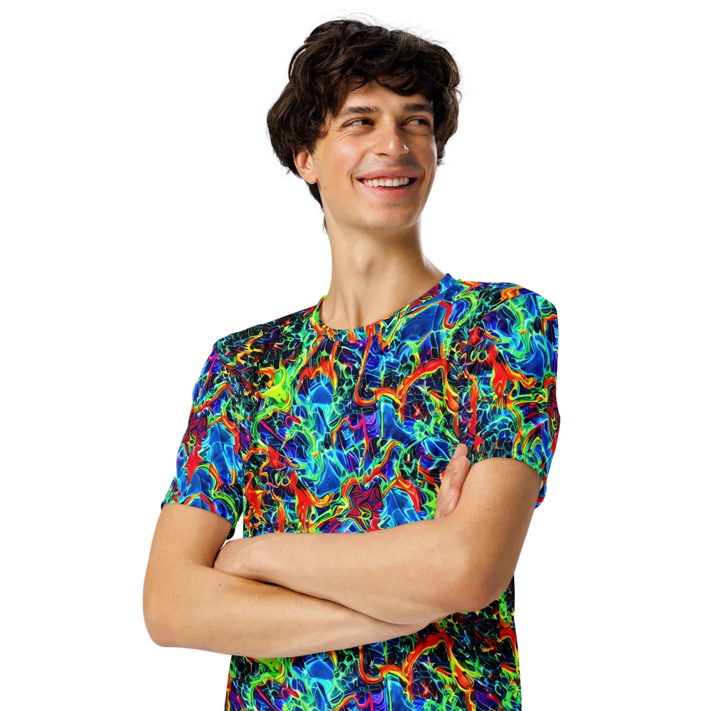 Prismfire on Men's Crew Neck T-Shirt — Left Front