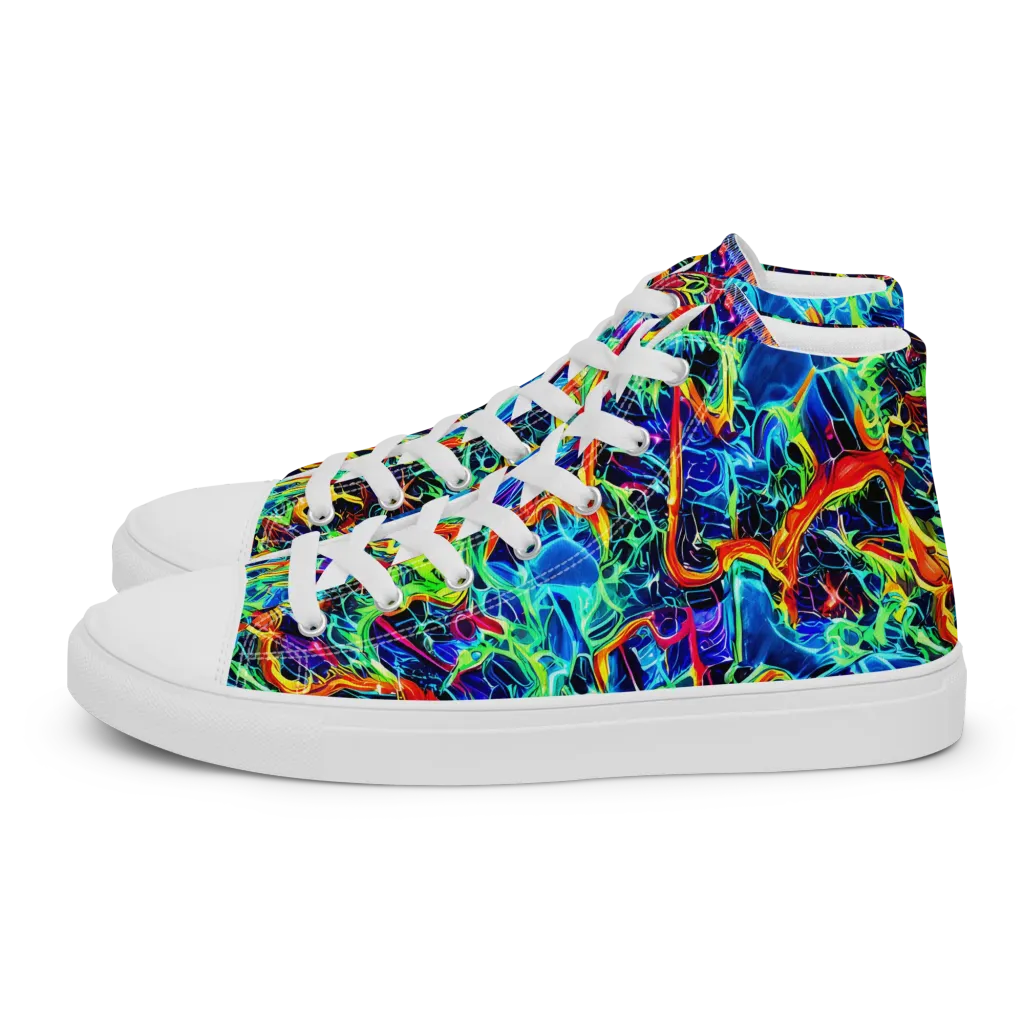 Prismfire on Men's High Top Canvas Shoes — Left