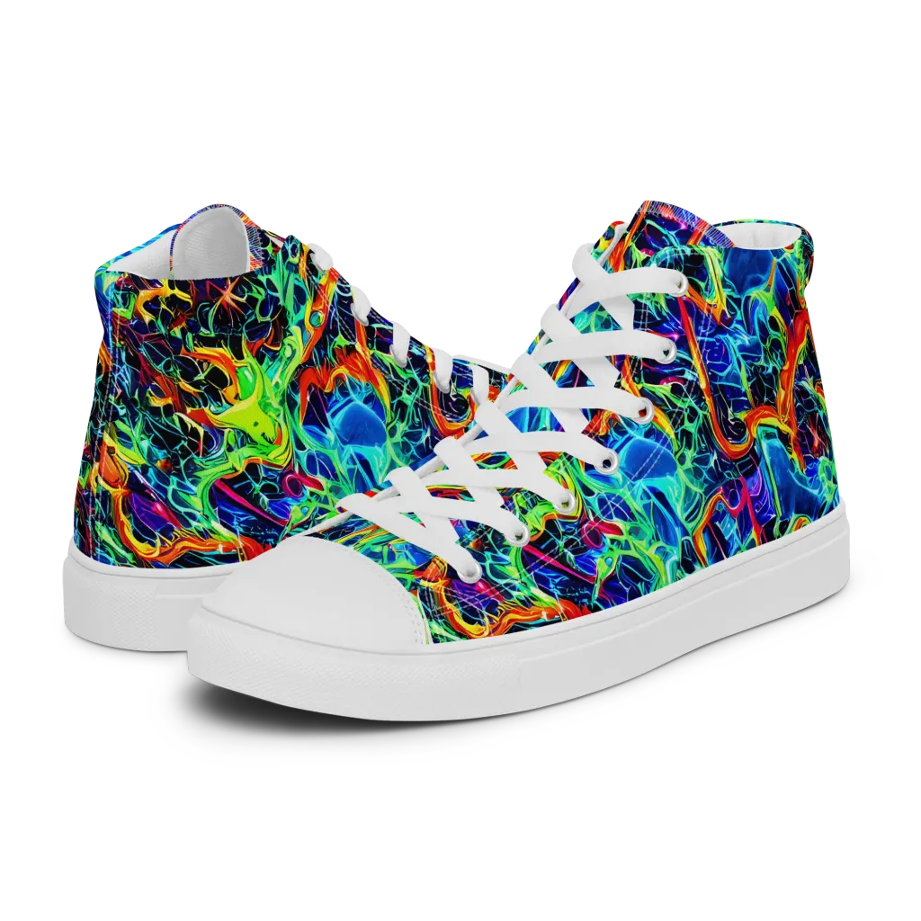 Prismfire on Men's High Top Canvas Shoes — Left