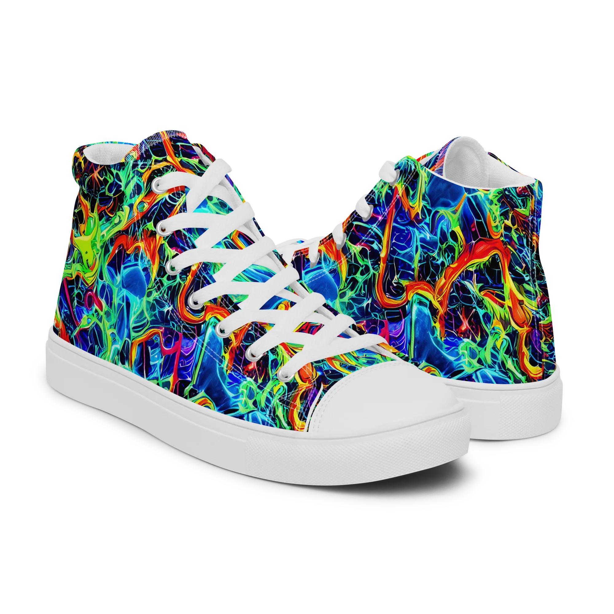 Prismfire on Men's High Top Canvas Shoes — Right