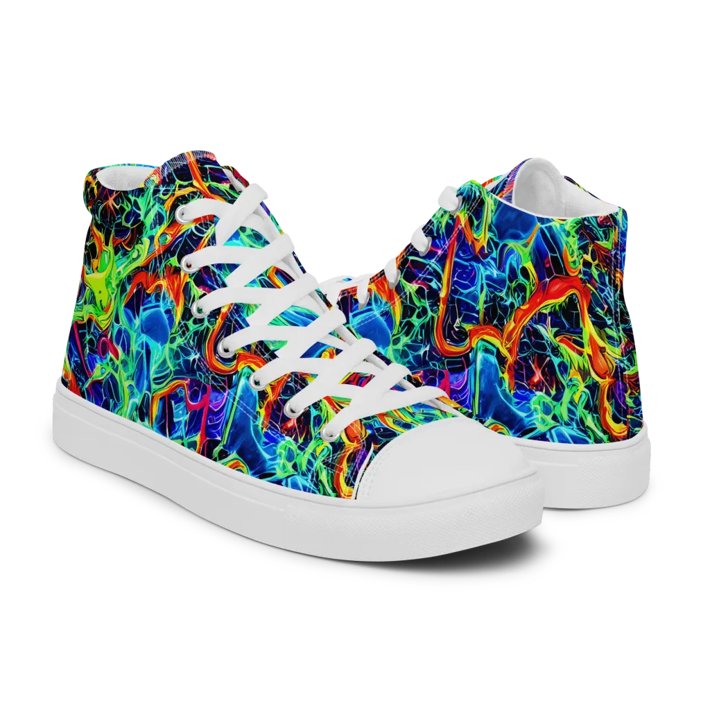 Prismfire on Men's High Top Canvas Shoes — Right