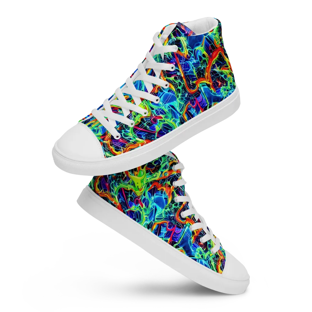 Prismfire on Men's High Top Canvas Shoes — Front