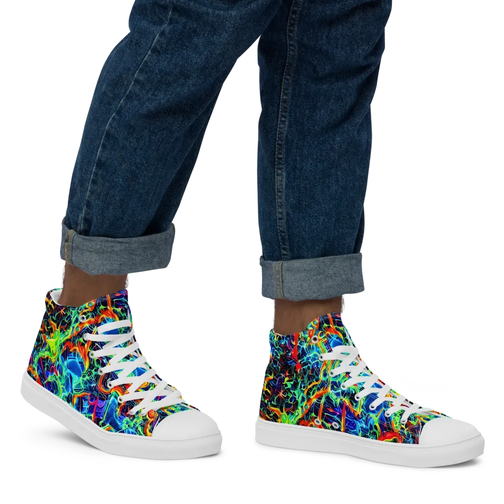 Prismfire on Men's High Top Canvas Shoes — Right