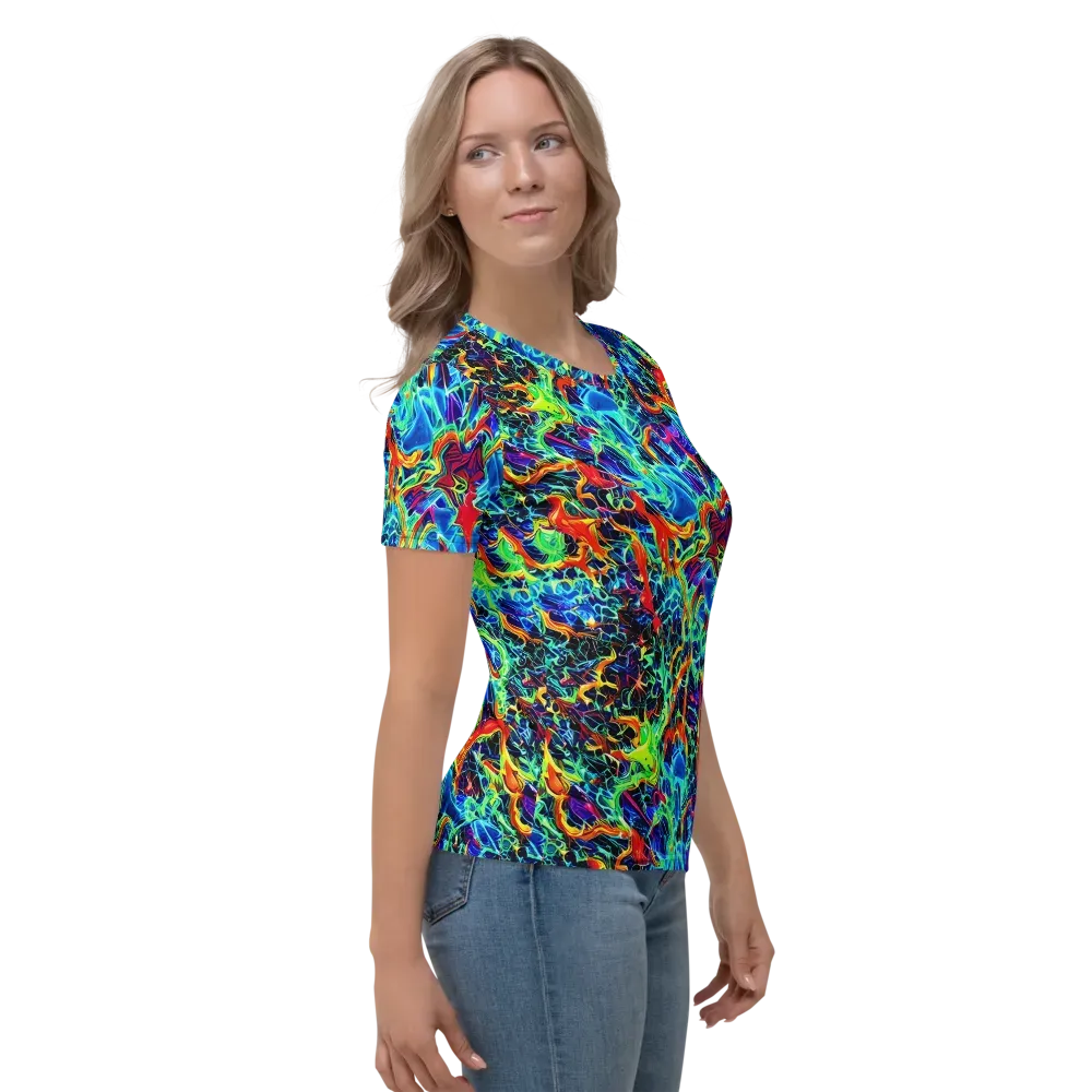 Prismfire on Women's Crew Neck T-Shirt — Right