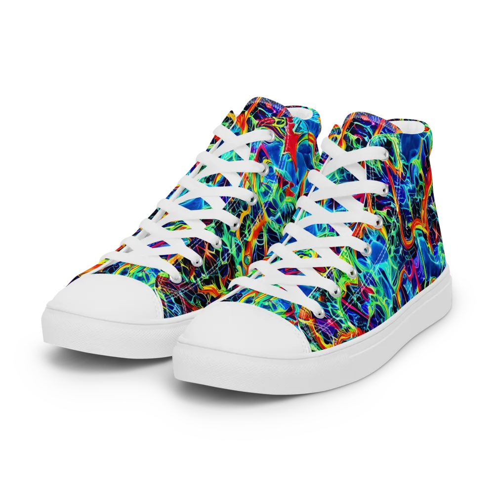 Prismfire on Women's High Top Canvas Shoes — Left Front