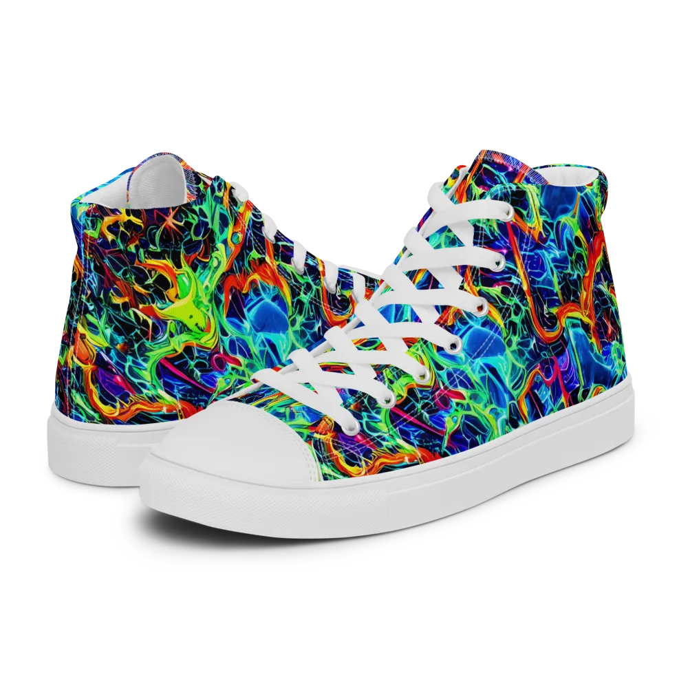 Prismfire on Women's High Top Canvas Shoes — Left