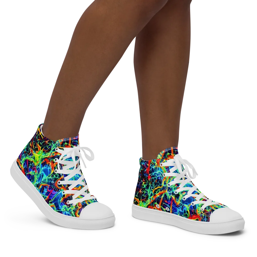 Prismfire on Women's High Top Canvas Shoes — Right
