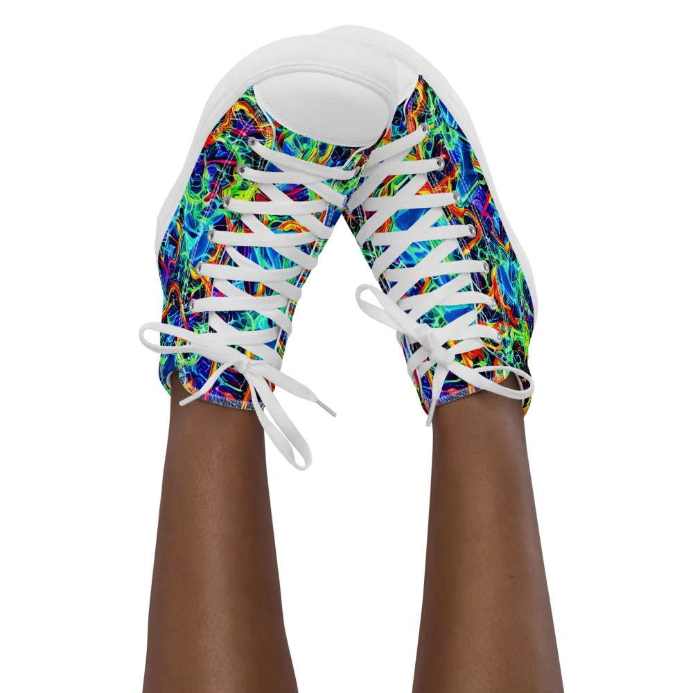 Prismfire on Women's High Top Canvas Shoes — Front