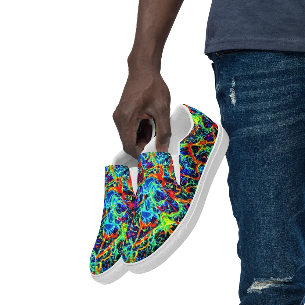 Prismfire on Men's Slip-On Canvas Shoes — Left Front