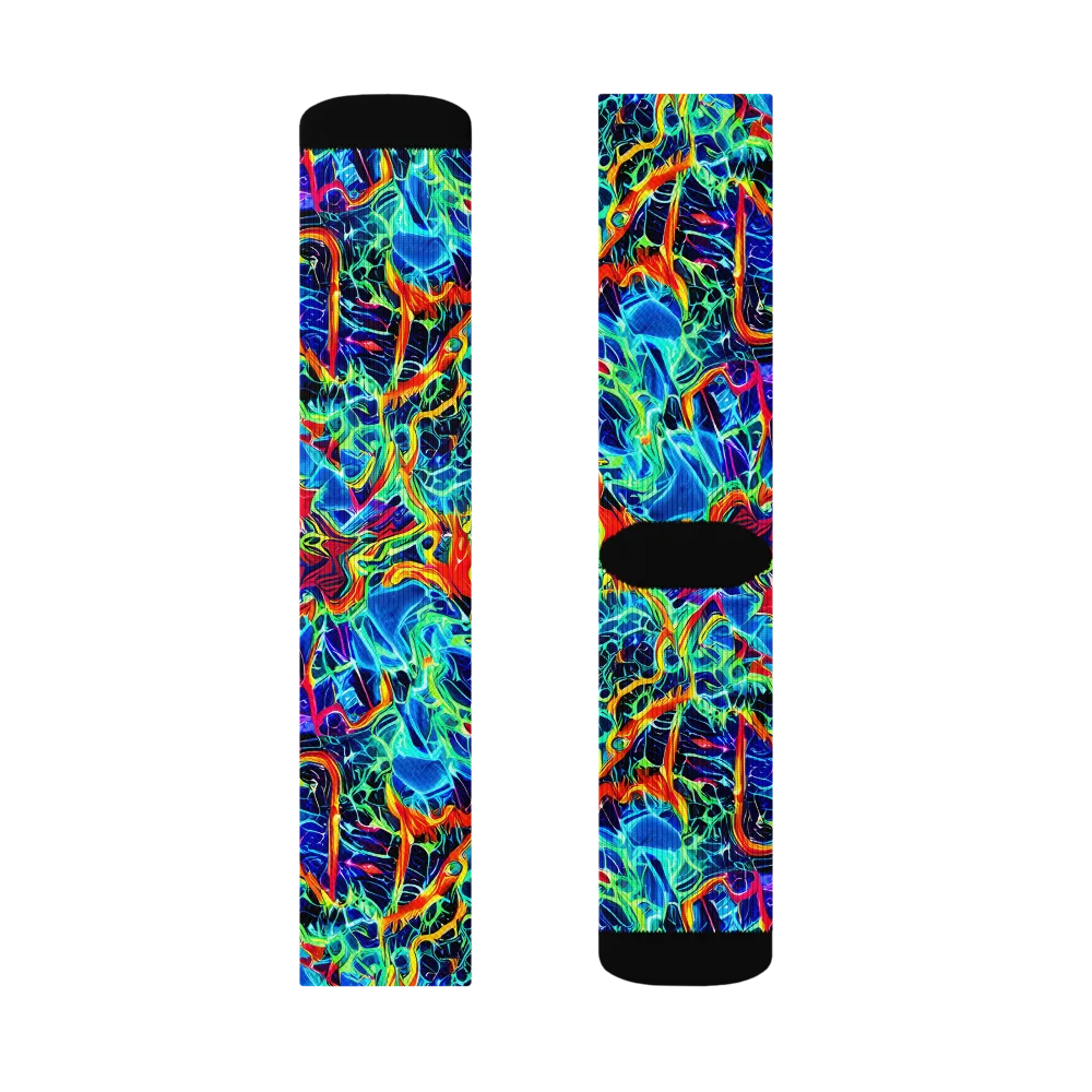 Prismfire on Socks — Left Sock