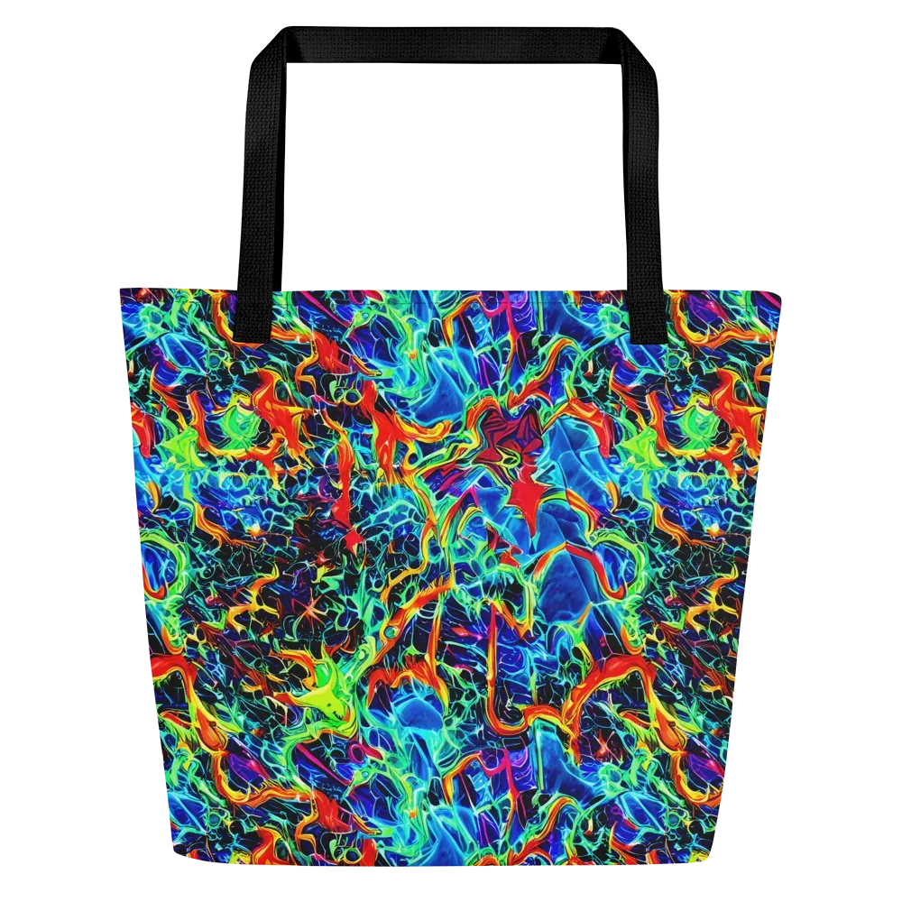 Prismfire on Large Tote Bag W/ Pocket — Front