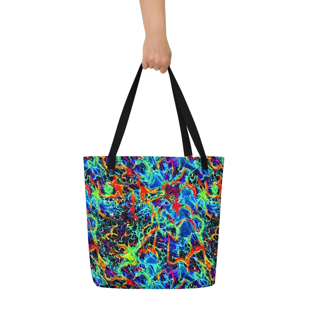 Prismfire on Large Tote Bag W/ Pocket — Front