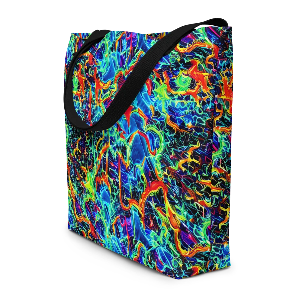 Prismfire on Large Tote Bag W/ Pocket — Front