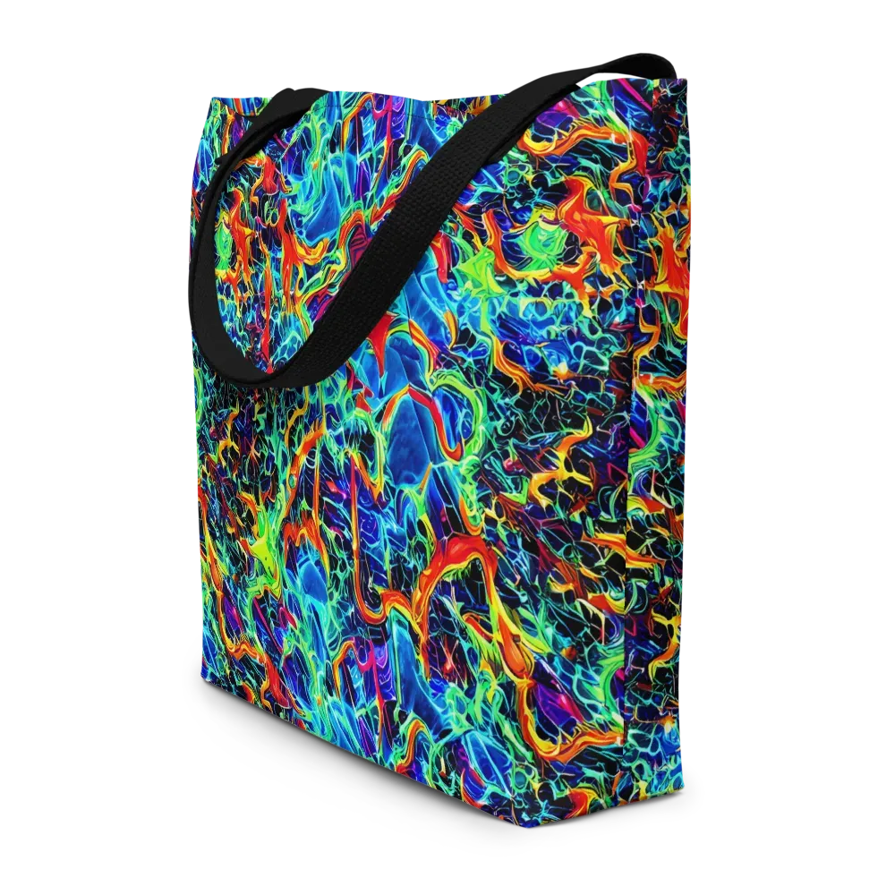 Prismfire on Large Tote Bag W/ Pocket — Front