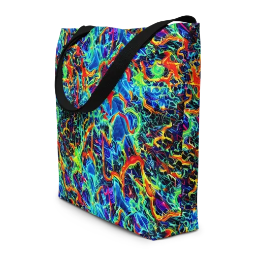 Prismfire on a Large Tote Bag W/ Pocket