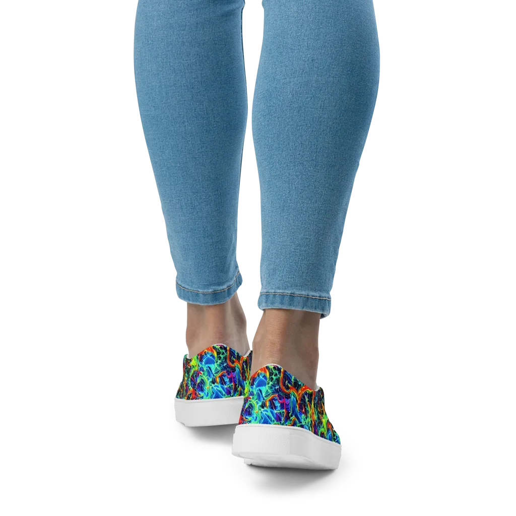 Prismfire on Women's Slip-On Canvas Shoes — Back