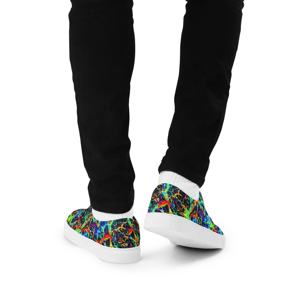 Prismfire on Men's Lace-Up Canvas Shoes — Back