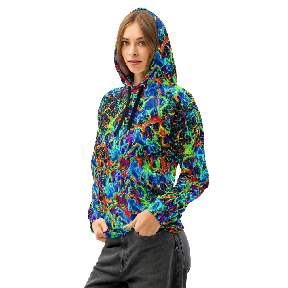 Prismfire on Cotton Hoodie — Left Front