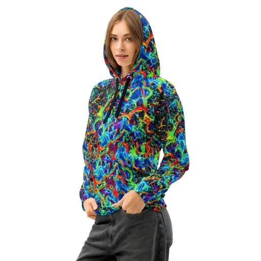 Prismfire on a Cotton Hoodie